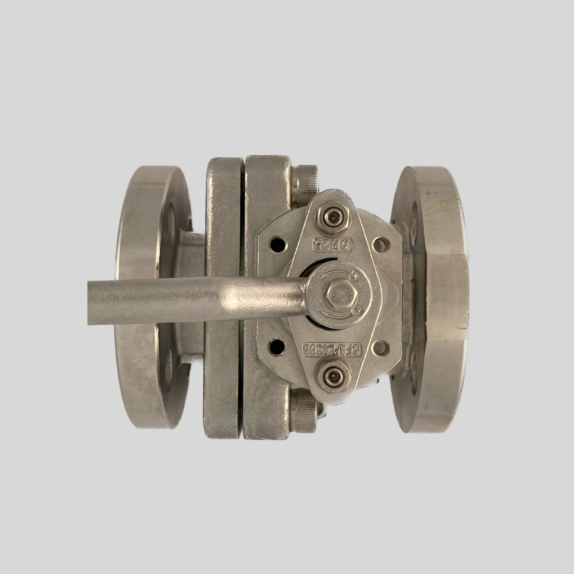PFA Lined Ball Valve DN 200 DN 200 - 1.4408 stainless steel body and vacuum-proof sealing meet strict cleanroom standards. - High quality industrial valve by GFT9