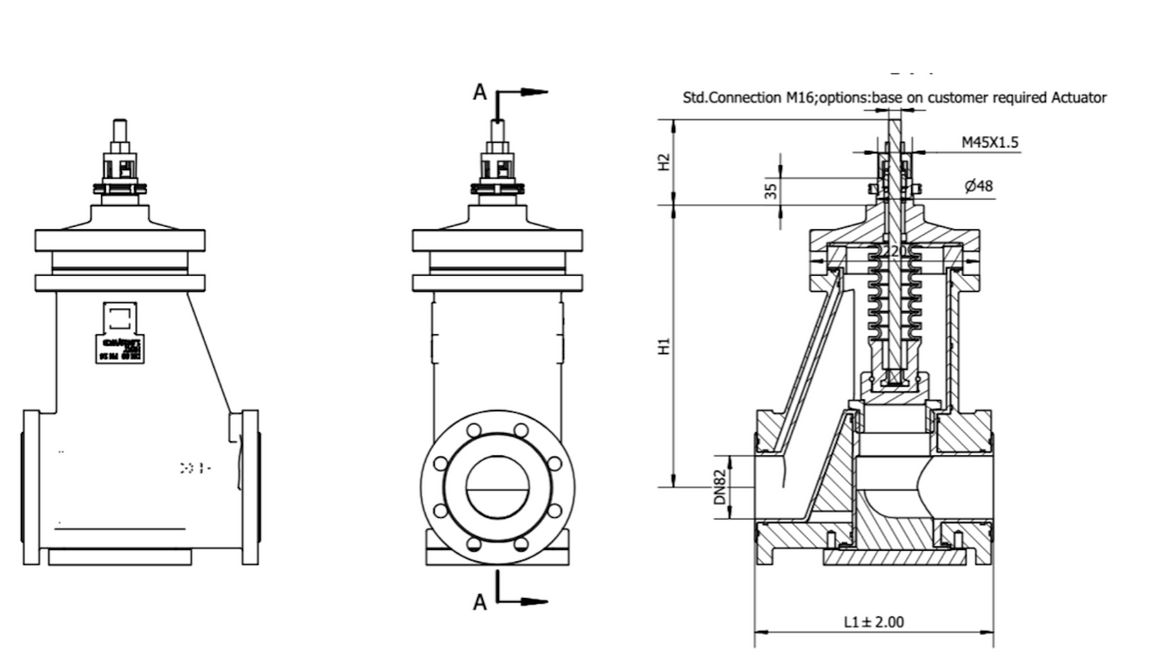 GFT9 | PFA Lined Control Valves | Sizes, Measurements and Materials ...