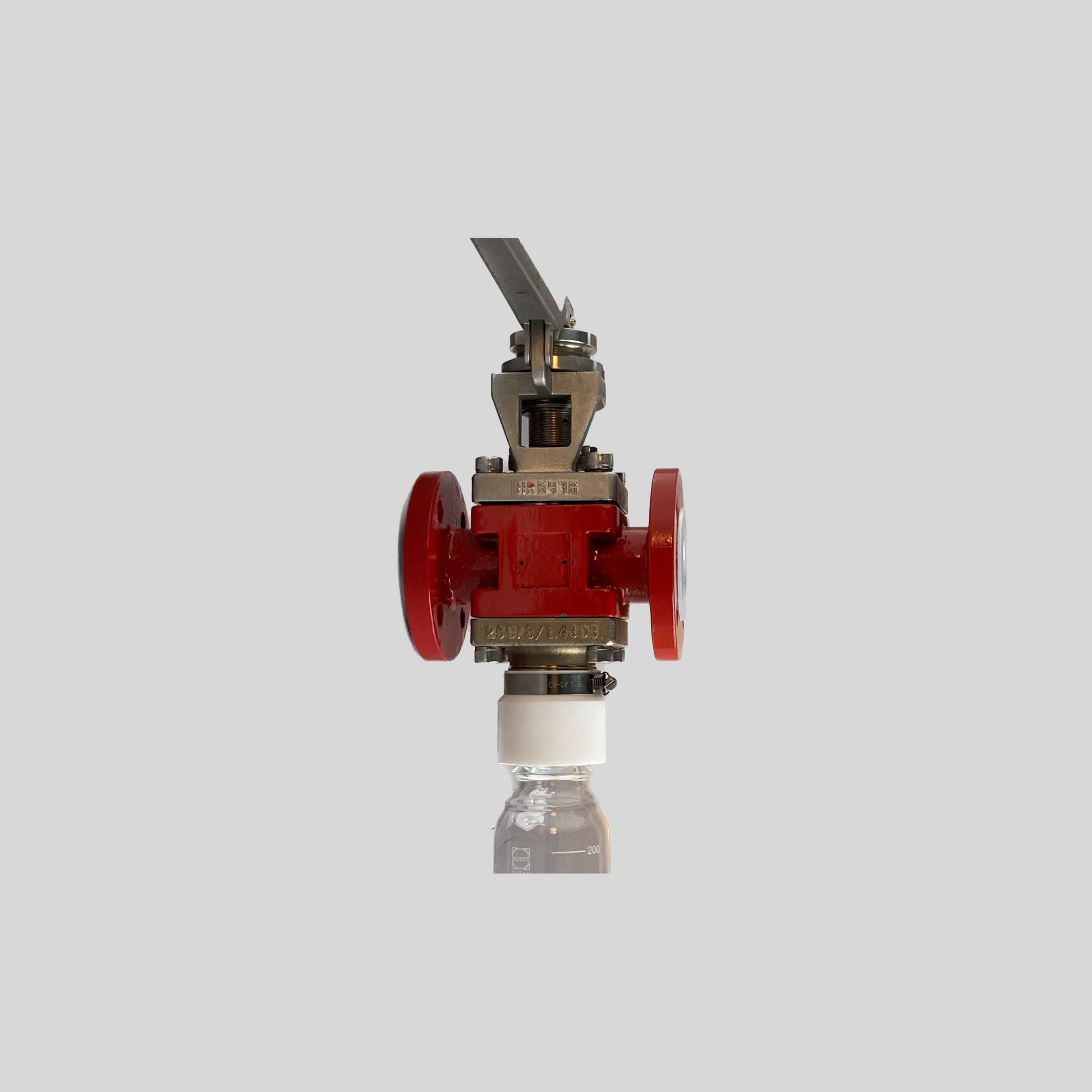 PFA Lined Sample Valve DN 80 DN 80 - Stroke limiter enables finely dosed sampling with amplified closing force when needed. - High quality industrial valve by GFT9